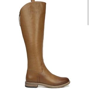 Franco Sarto Leather Brown Tall Boots - Wide Calf - Size 10